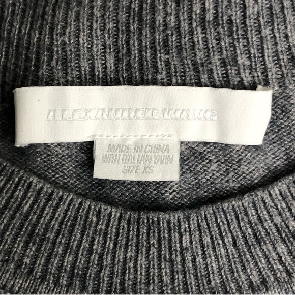 Alexander Wang grey silk cashmere crewneck sweater - Picture 5 of 12